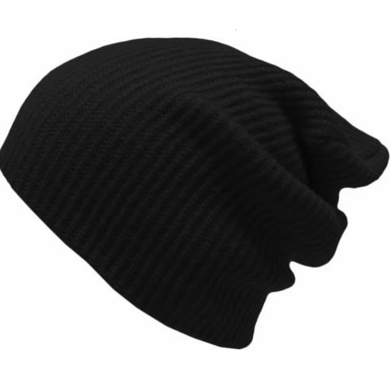 Solid Winter Hats Beanie Knitted Skull Caps for Men Women Navy Red Dark Gray Black 241125