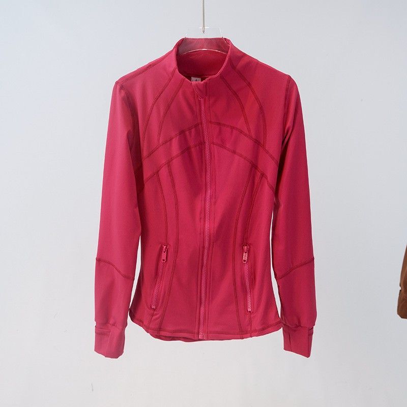 Women's 2024 New Collar Slim Sports Long Sleeve Jacket Yoga Clothes Quick-Drying Breathable Fiess