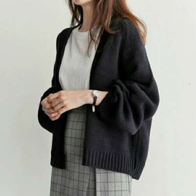 Winter new lazy style cardigan wool sweater, well-known online sweater, women's loose Korean version short knitted sweater jacket trend