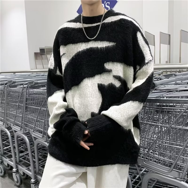 New autumn and winter American lazy style new high-end round neck niche design basic knitting designer sweater