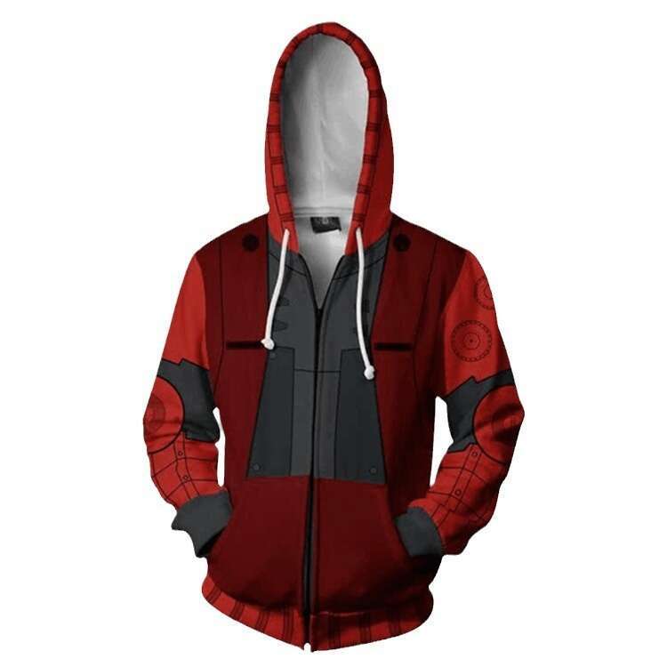 Autumn and Winter New Mobile Suit am 3D Printed Cardigan Hoodie Cosplay Accessories