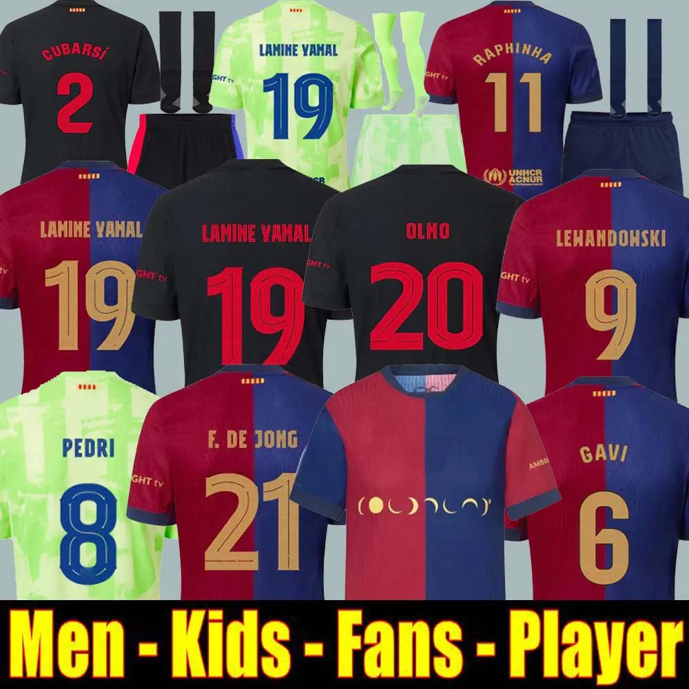 24 25 LAMINE YAMAL Football Jersey GAVI PEDRI LEWANDOWSKI FC FERRAN Camiseta De Soccer Jersey JOAO CANCELO F. DE JONG 2024 2025 FATI ANSUl JOAO FELIX Men Kids 16-4XL
