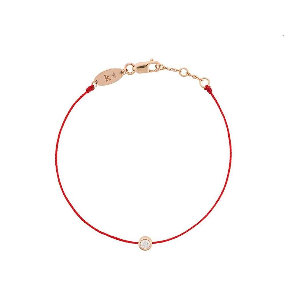 Red Bracelets bracelet for Women Rose Gold Pure Round Dia Weaving Hand Rope Designer jewelry