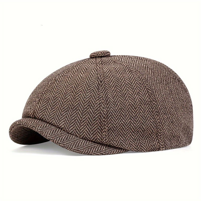 Children Retro sboy Caps British Painters Hats Spring Autumn Berets Herringbone Flat Cap Hip Hop For Boys 241125