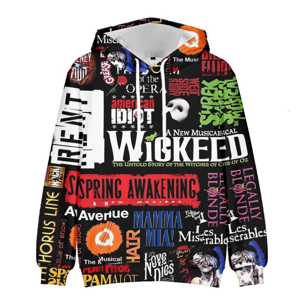 2024 Autumn/Winter New Wicked Magic Witch 3D Digital Printed Street Casual Hoodie