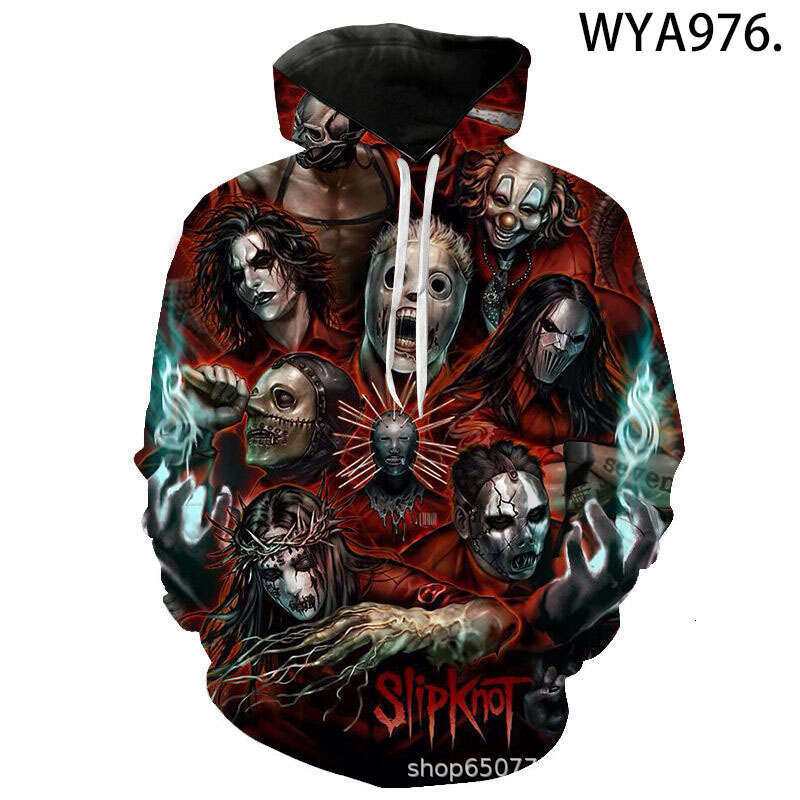 2024 Autumn/Winter Hip Hop Band 3D Printed Men's Casual Hoodie