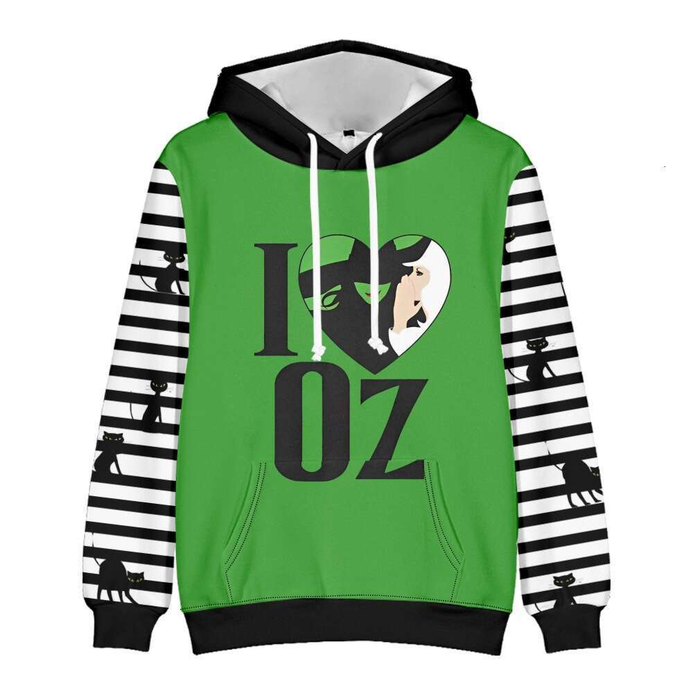 2024 Autumn/Winter New Wicked Magic Witch 3D Digital Printed Street Casual Hoodie