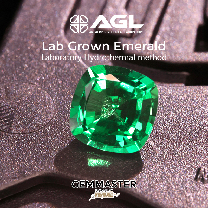 Cushion Lab Emerald Green Gemstone With AGL certificate Colombian color VVS Loose Emerald Hydrothermal method Lab grown Emerald