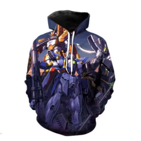 Autumn and Winter New Men's Long Sleeve am Mech 3D Digital Printed Casual Hoodie