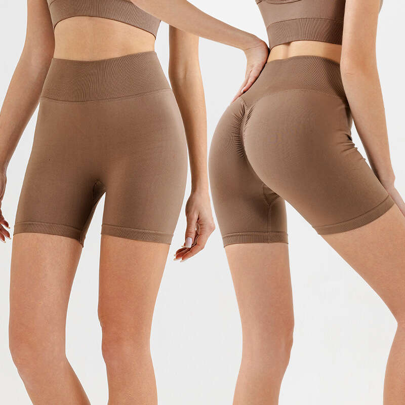 European and American three part yoga pants for women, seamless high waist, lifted peach buttocks, summer running, outdoor fiess shorts