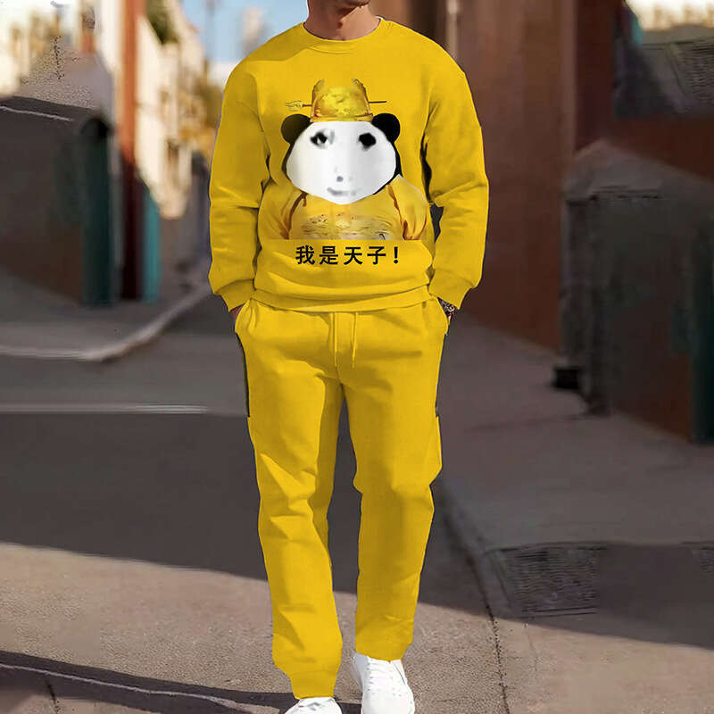 Creative autumn winter hoodie set with bold dragon design 3D digital printing for casual men's women's hoodies and pants