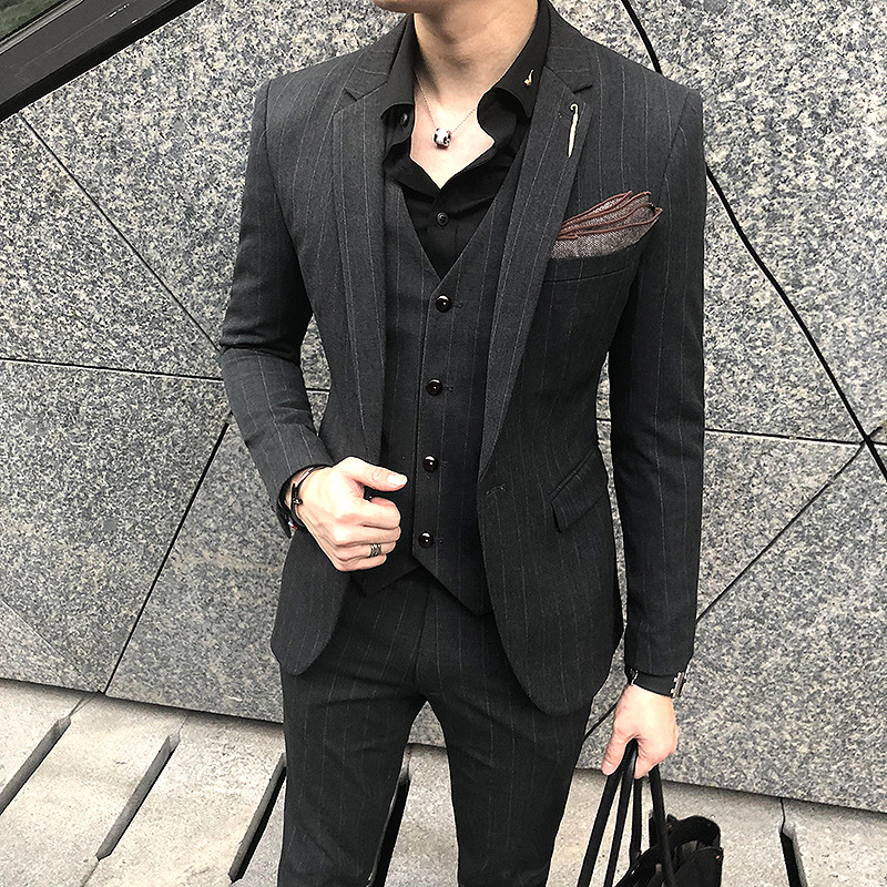 K633 Men's Single & Double Breasted Slim Fit Suit Coat