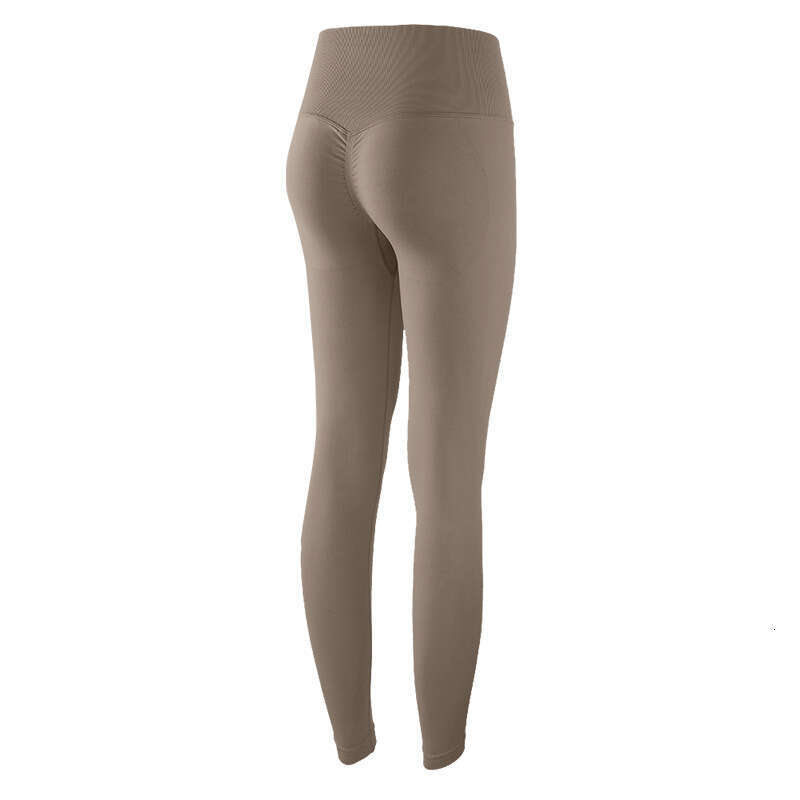 New Summer Seamless Naked Yoga for Women with No Trace, High Waist, Hip Lifting, Nine Minute Speed Drying, External Elastic Fiess Pants