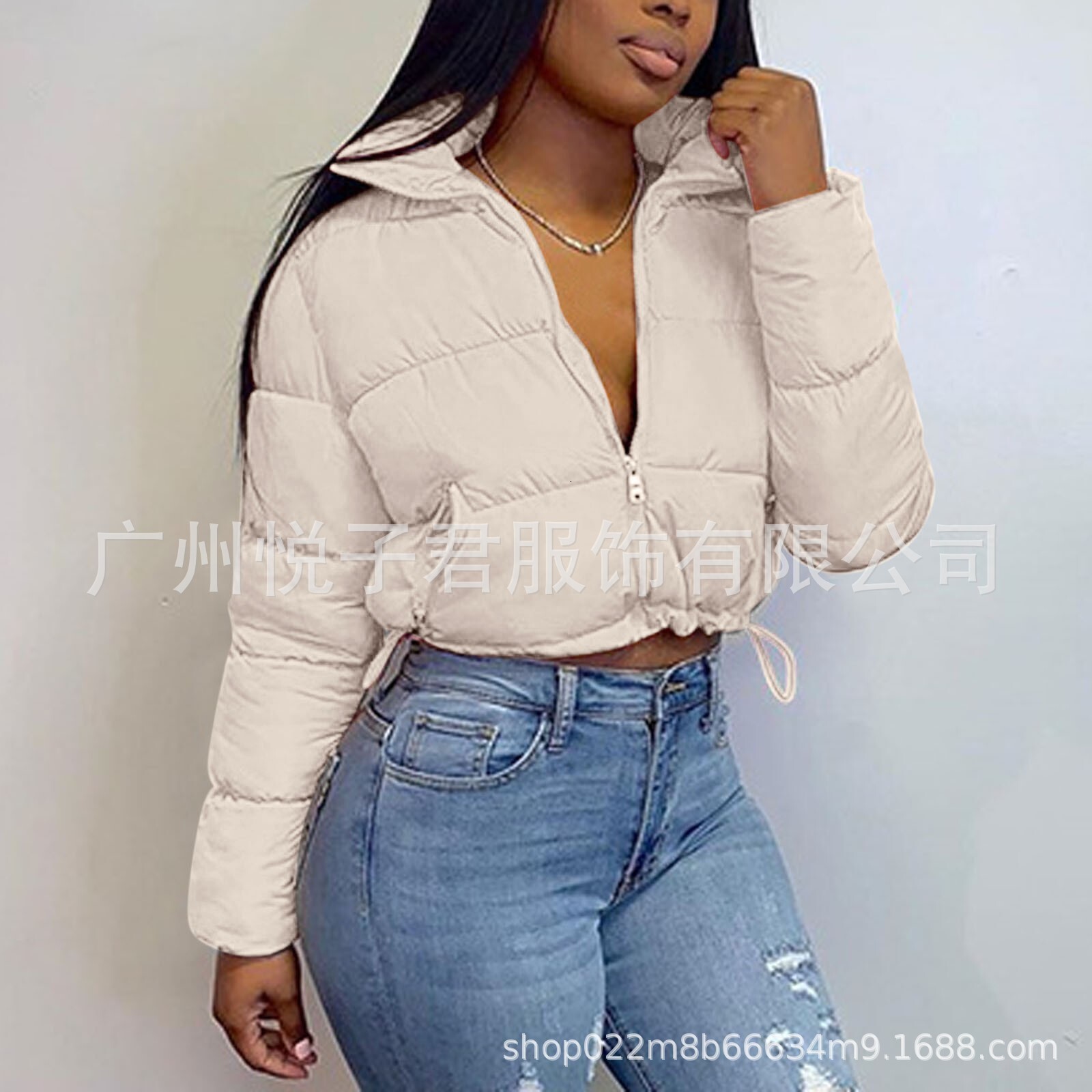 Fashionable and versatile designer winter street trendy ordinary zipper solid color lightweight lapel imitation silk velvet down jacket