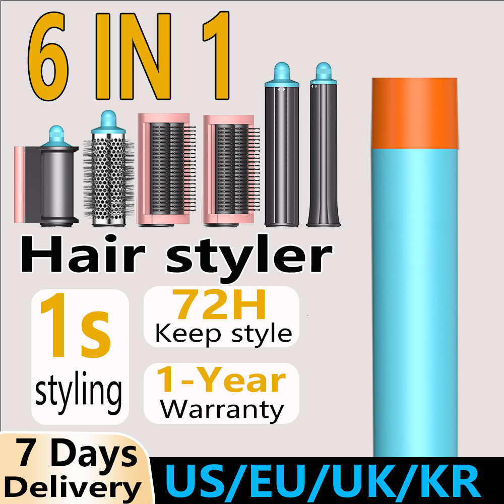 Professional Curg Iron Straightener Styg Tool 6 In 1 Hot Comb Set For Women Hair Dryer Household