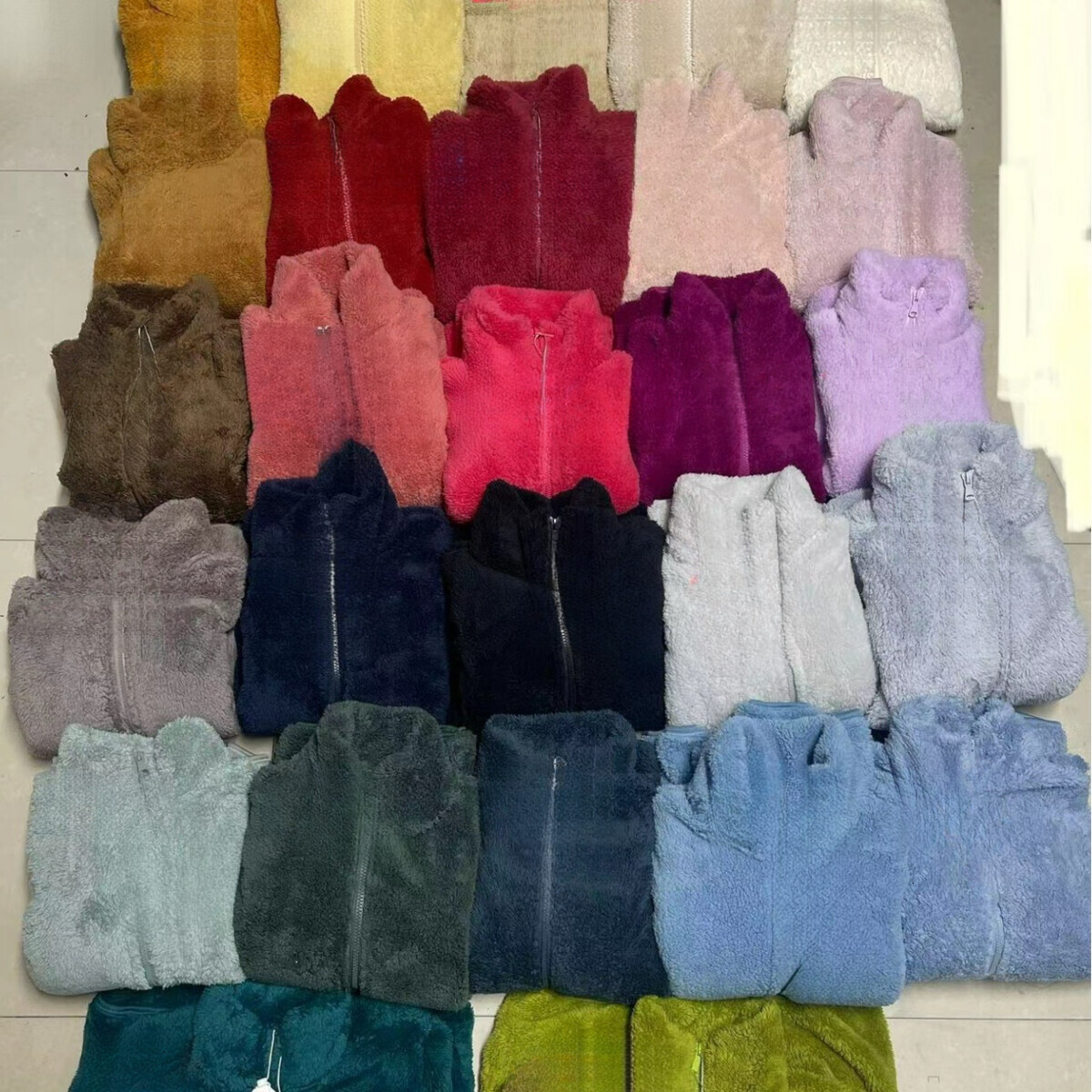 Long Fleece Stand Collar Warm Jacket Zipper Cardigan 428330 439138