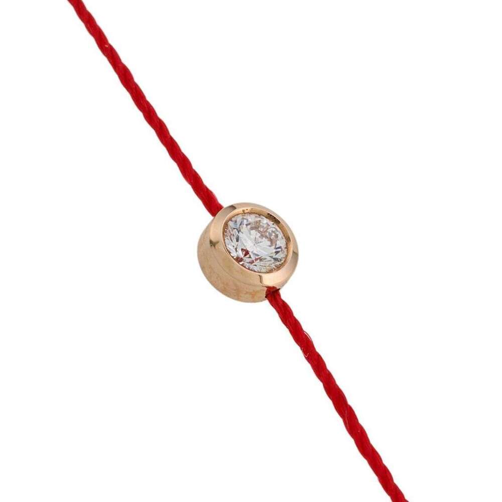 Red Bracelets bracelet for Women Rose Gold Pure Round Dia Weaving Hand Rope Designer jewelry