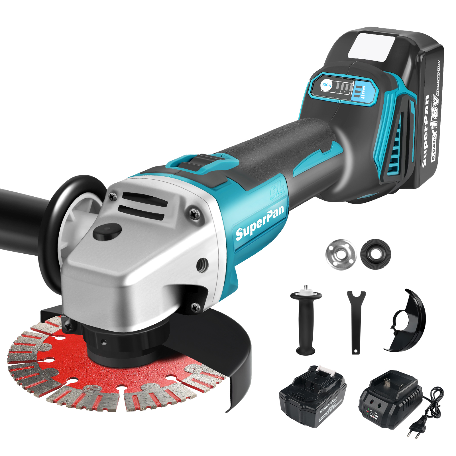 superpan Makita DGA404 18V Brushless Lithium-Ion Angle Grinder - 125mm Cordless Cutting Tool