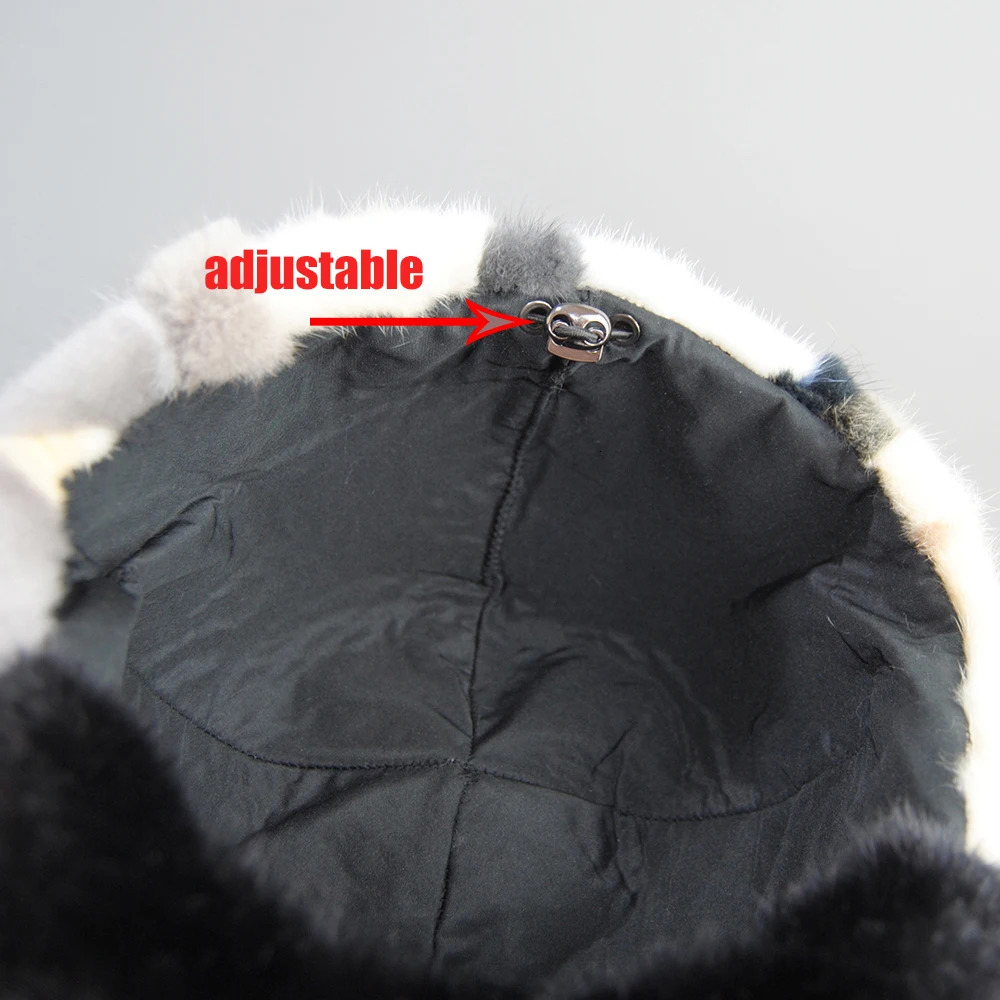 2024 Arrival Mink Fur Hat Women Colorful Winter Warm Real Beanie cap Wholesale Bonnets Fashion For Female 241125