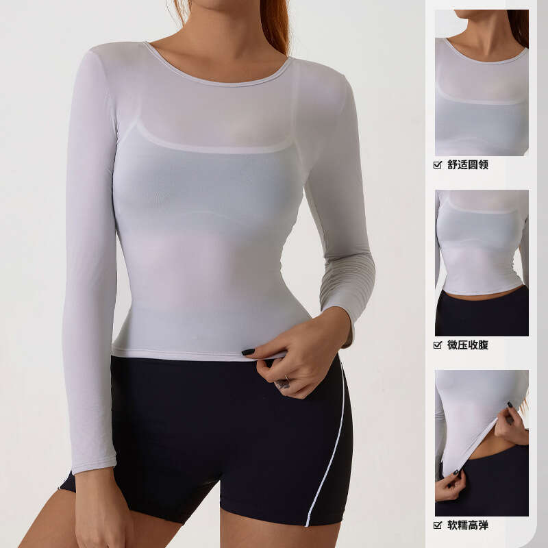 Sexy, lightweight, breathable yoga sexy, slim fit, casual running, sports, long sleeves, fiess clothes, tops