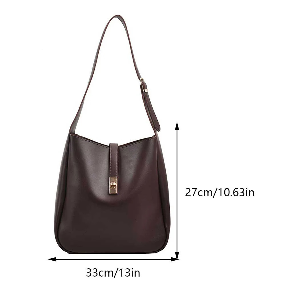 Women Shoulder Bag Solid Color PU Leather Trendy Tote Bag Adjustable Strap Underarm Bag Everyday Bag for Work Shopping Travel 241201