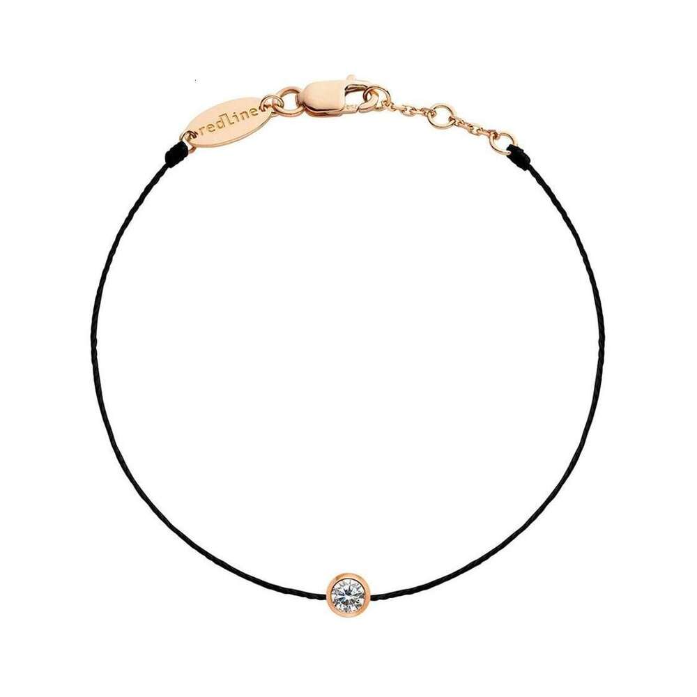 Red Bracelets bracelet for Women Rose Gold Pure Round Dia Weaving Hand Rope Designer jewelry