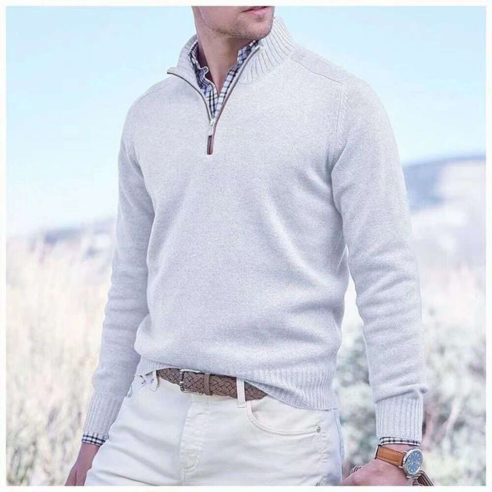 Men's autumn and winter collection men's knitted casual warm thick base sweater 2024 temperament versatile new trend clothing ins
