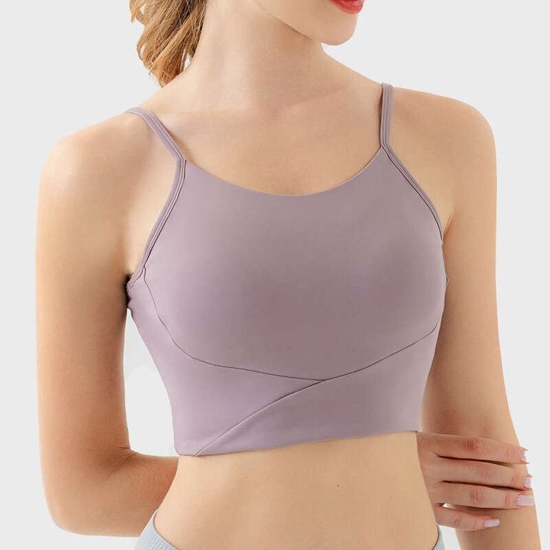 New Vest Fixed Cup Strength Sports Underwear Strap Beautiful Back Integrated Chest Mat Yoga Bra