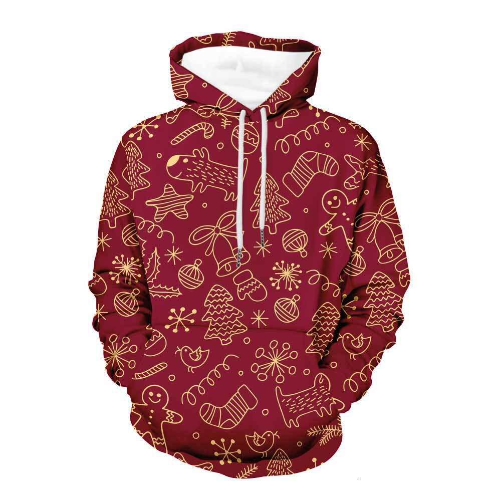 2024 Autumn/Winter New Christmas Collection HD Digital Printed Men's and Women's Casual Hoodie