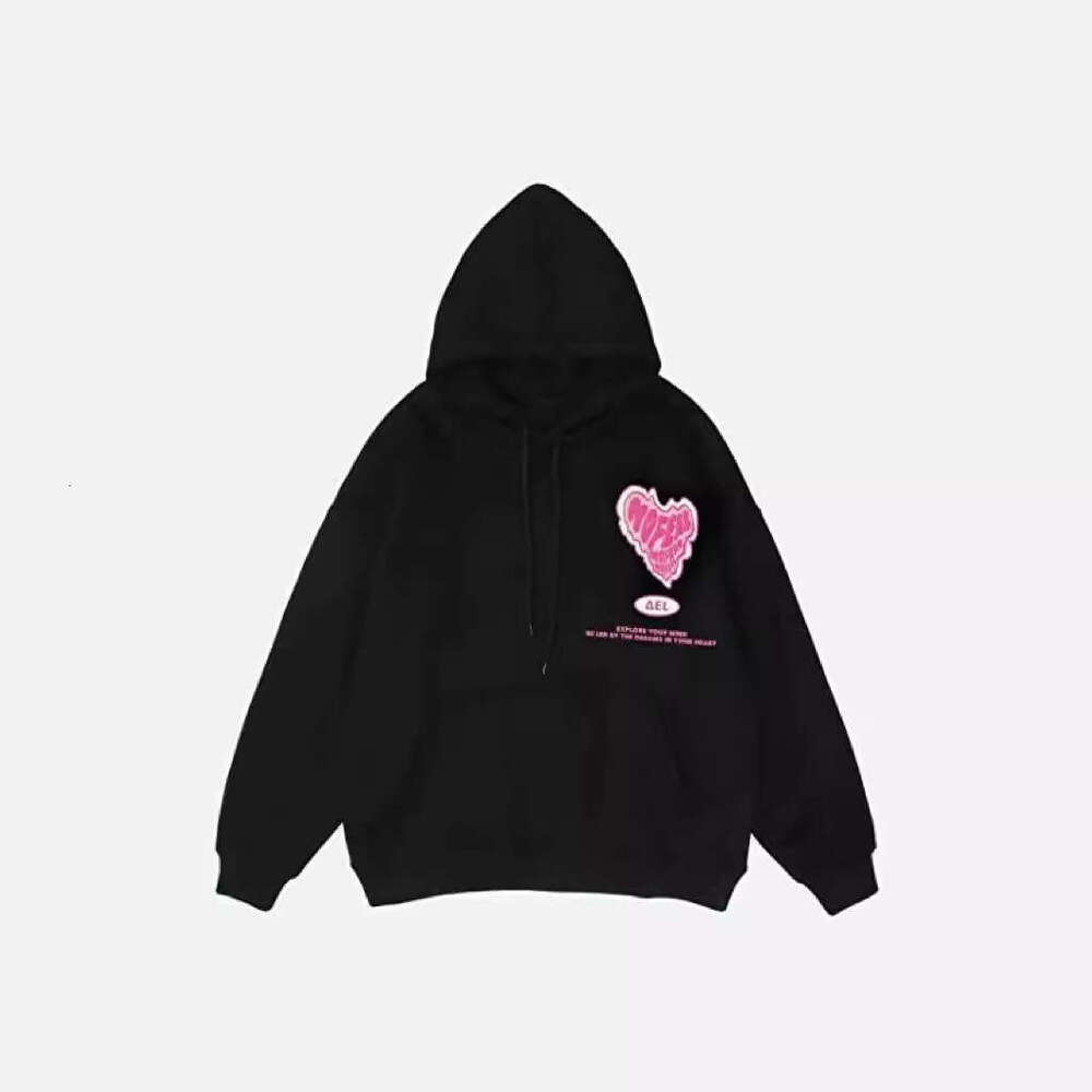 2024 hot fashion brand men's and women's gothic style pullover hoodie, versatile for couples, loose hoodie