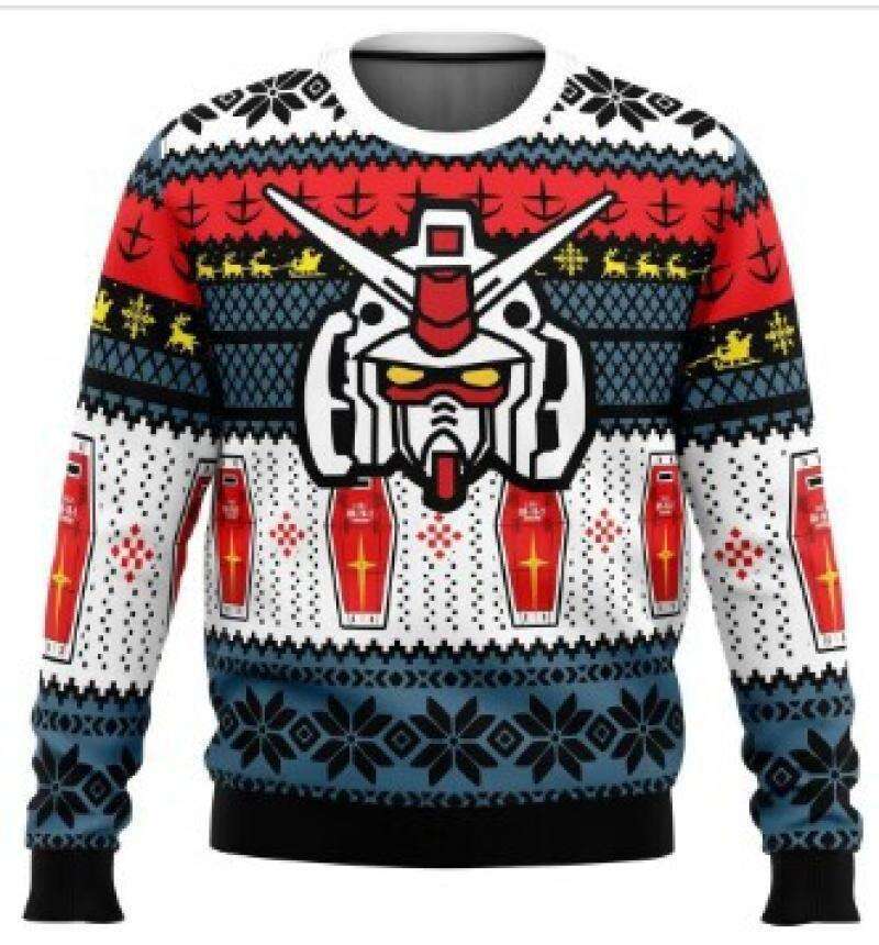 Hot selg new autumn/winter Christmas anime 3D digital printing casual men's loose round neck sweatshirt