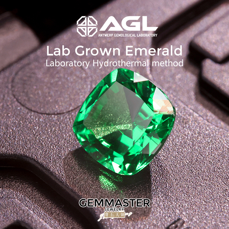 Cushion Lab Emerald Green Gemstone With AGL certificate Colombian color VVS Loose Emerald Hydrothermal method Lab grown Emerald
