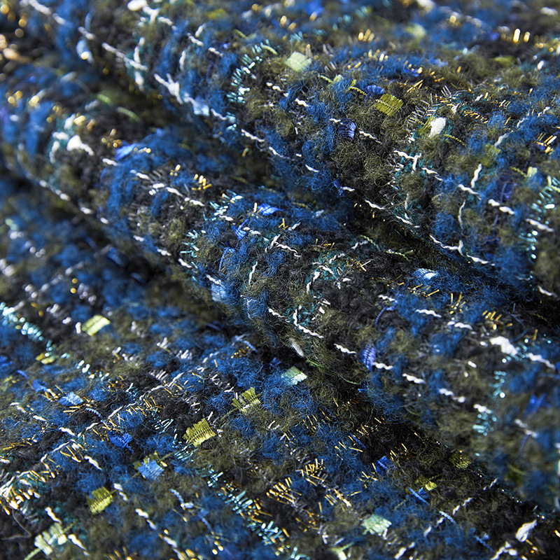 ZJYT Elegant Office Lady Tweed Woolen Jacket For Women 2024 Fashion Autumn Winter Coats Vintage Plaid Outerwear Veste Femme