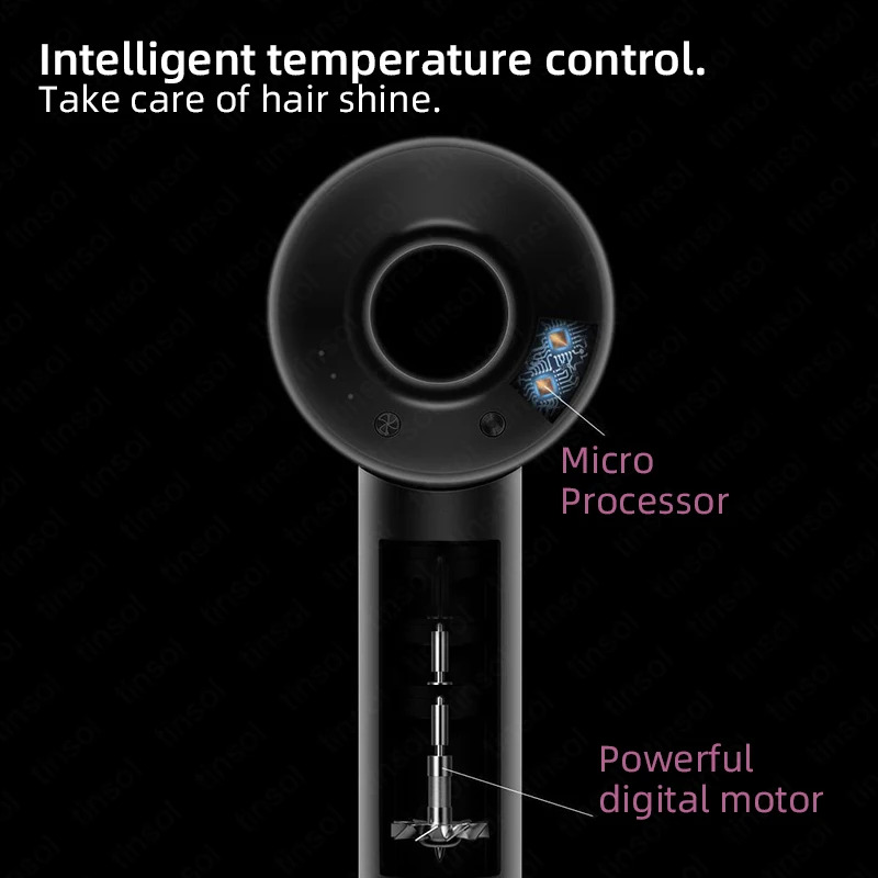 Professinal Leafless Negative Lon Hair Care Quick Dry Home Powerful Hairdryer Constant 200 Million Anion Blow Dryer