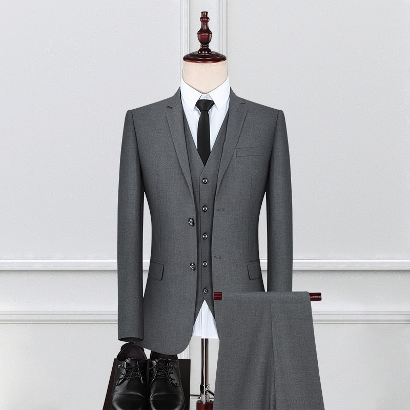 H379 Men's three-piece suit, spring and autumn Korean style, slim fit, business suit