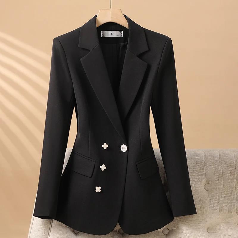 2024 Fashion Women's Blazers Autumn New Coats Jackets Long Sleeve Single Button Casual Outerwears Female Clothing Coat