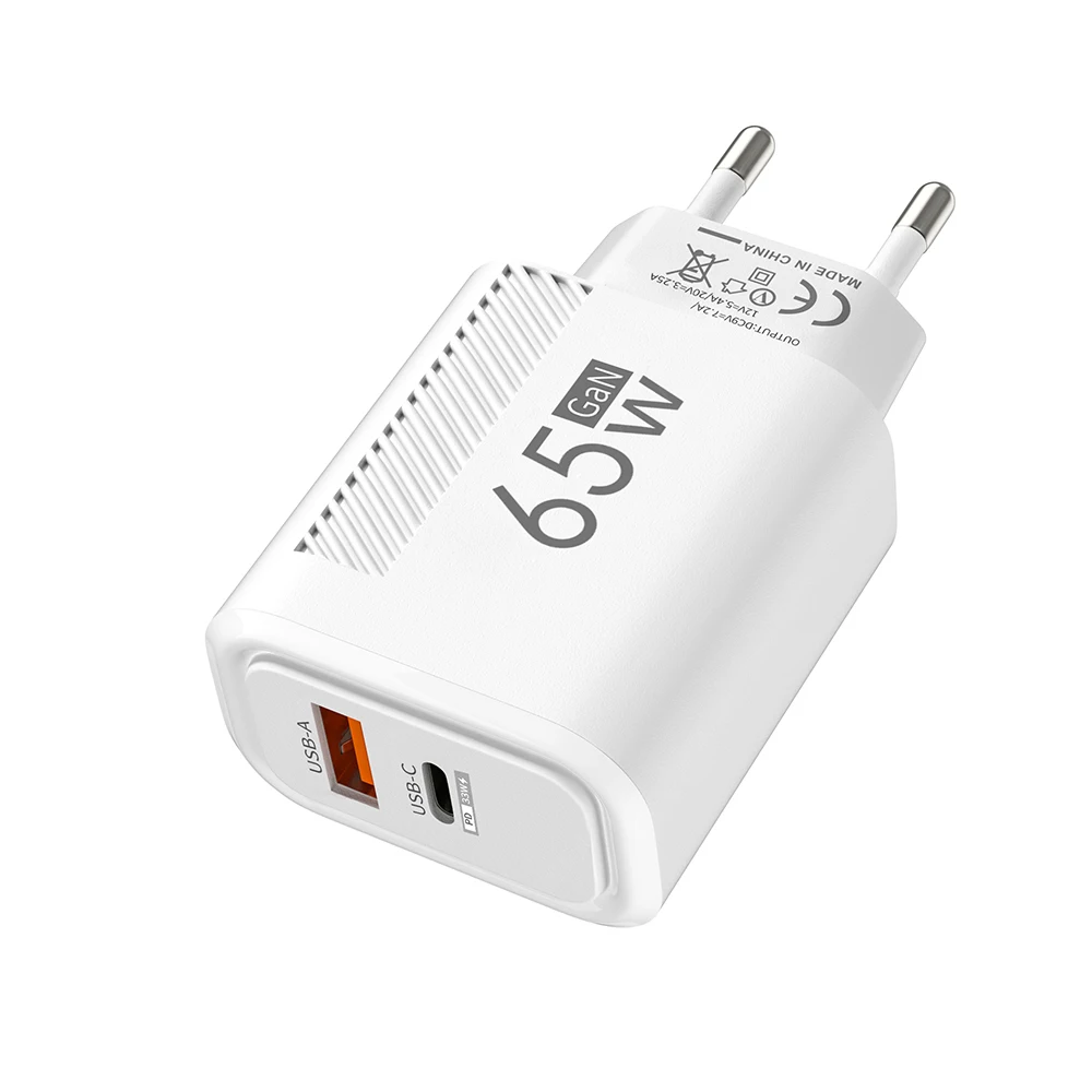 GaN USB Type C Charger 65W Quick Charge USB Fast Wall Charger For iPhone 14 Xiaomi Samsung Huawei Type C PD Phone Charge Adapter