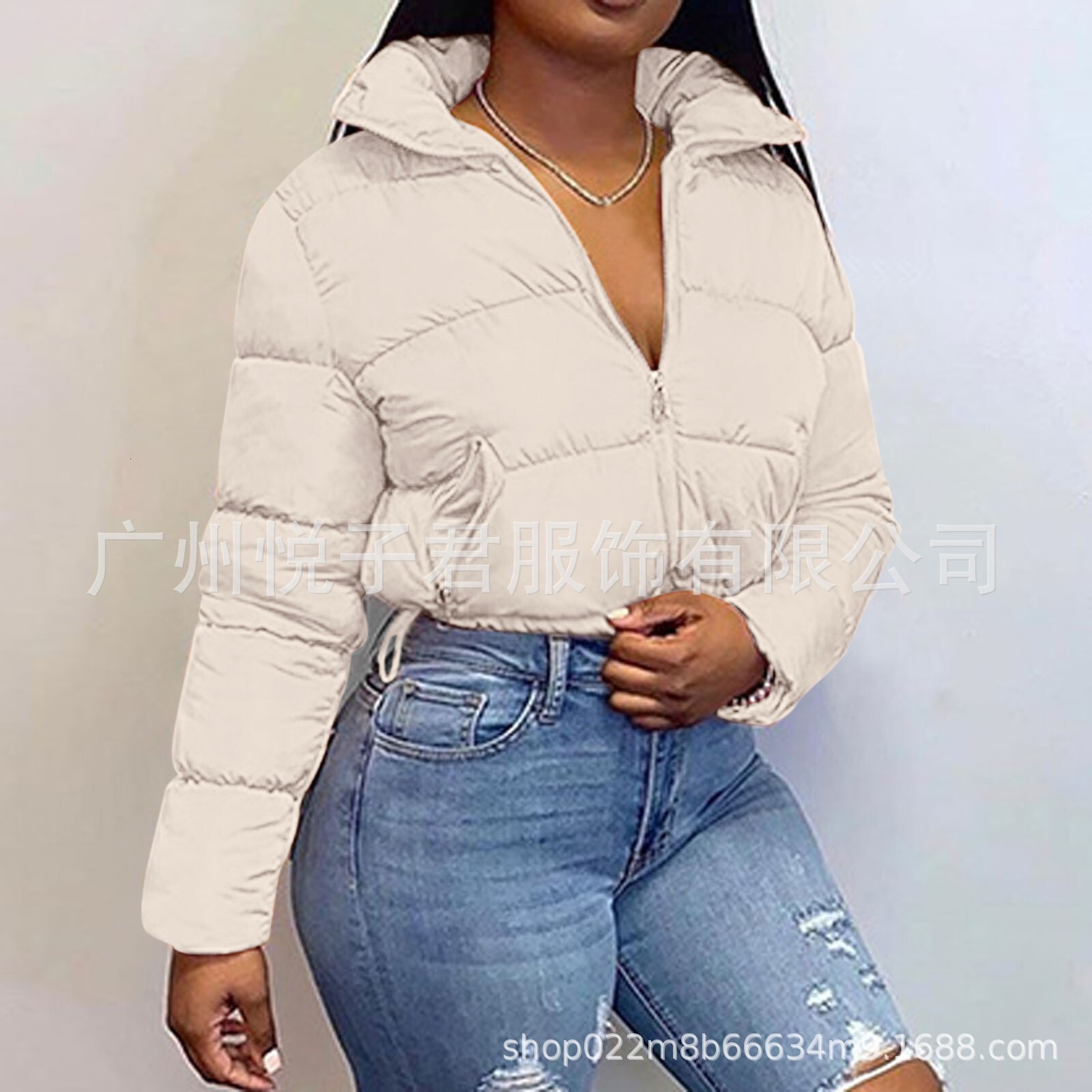 Fashionable and versatile designer winter street trendy ordinary zipper solid color lightweight lapel imitation silk velvet down jacket