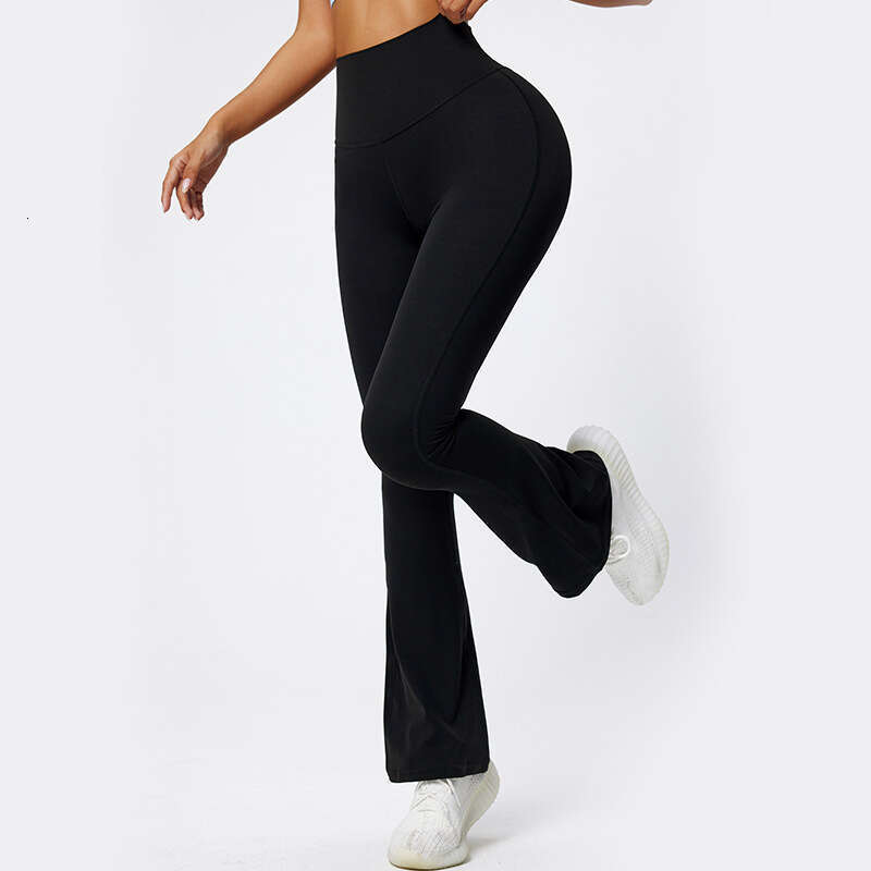 New Micro Horn Style Yoga in Spring and Autumn, High Waist, Slim Fit, Leisure Outwear, Quick Drying Fiess Pants for Women