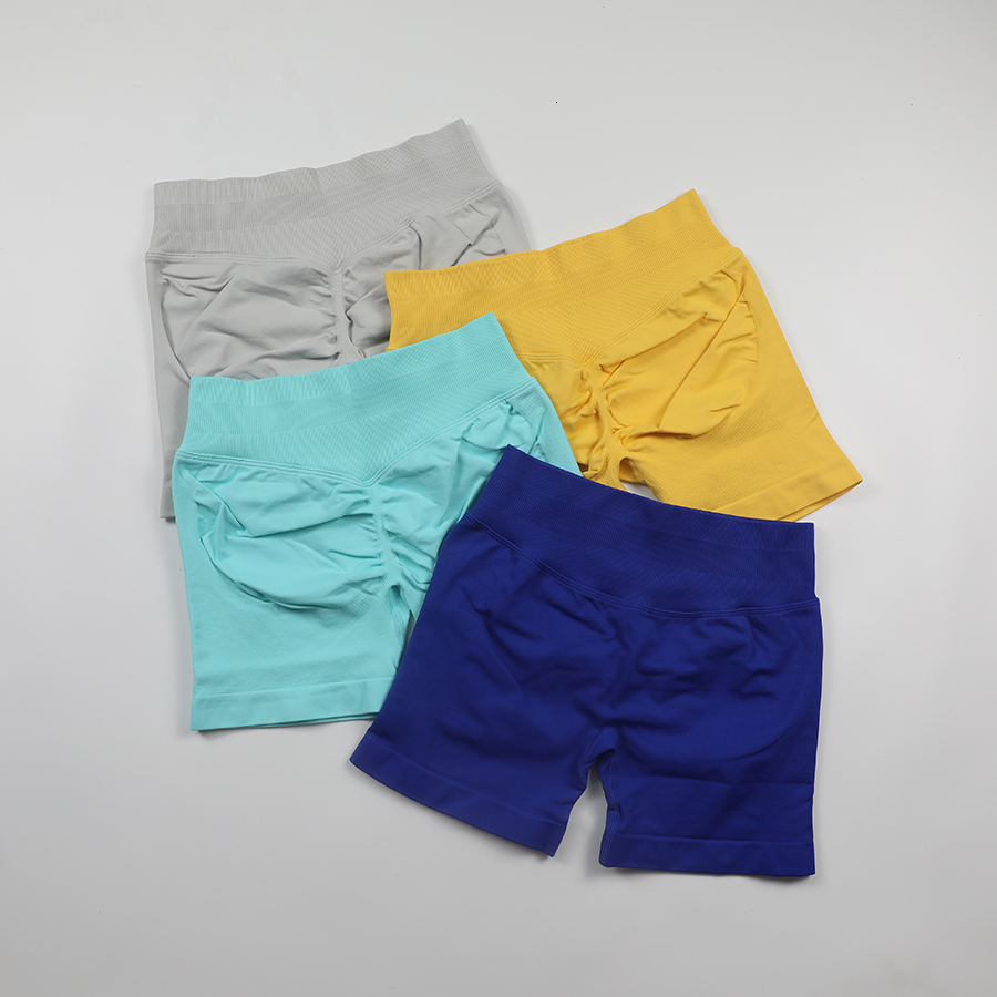4.5'' Impact Seamless Low Ribbed Waistband Gym Scrunch Bum Yoga Booty High Stretch Running Bike Shorts