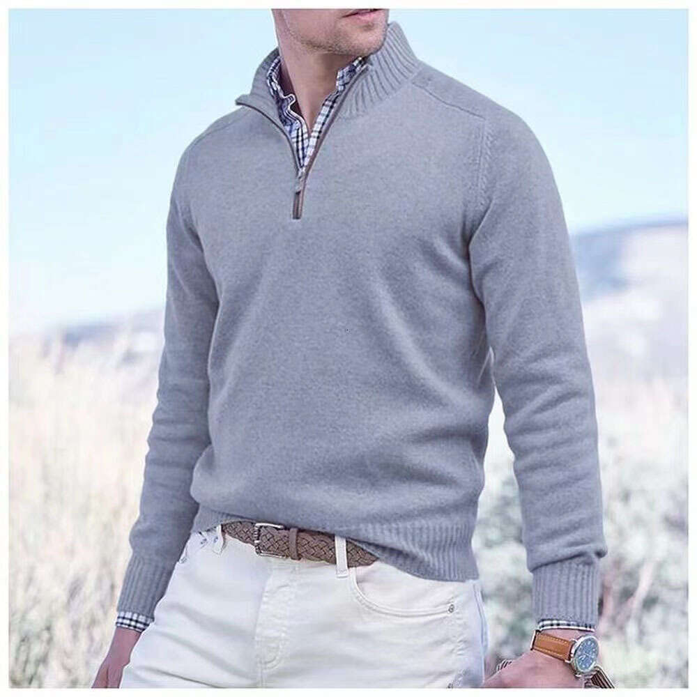 Men's autumn and winter collection men's knitted casual warm thick base sweater 2024 temperament versatile new trend clothing ins