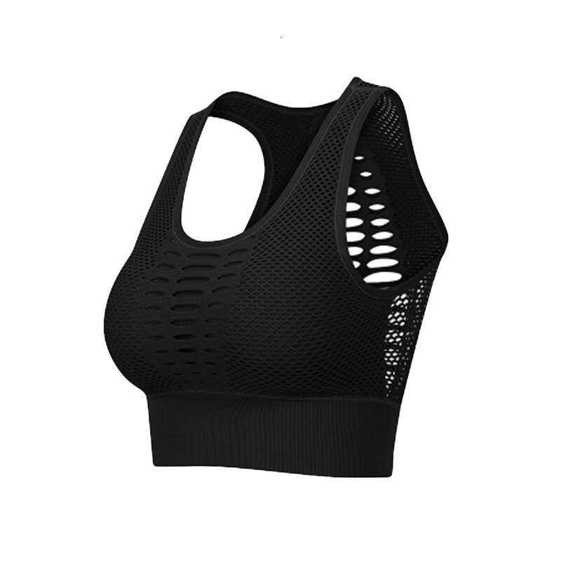 Beautiful Back Mesh Seamless Breathable Sports Underwear Women's Shockproof Yoga Running Fiess Bra