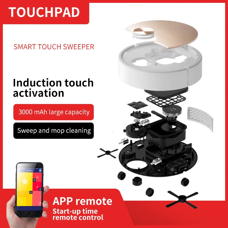 ES06 APP Wireless Robot Smart Remote Control Vacuum Cleaner Cleaning Machine Sweeping Floor Mop For Home Vacuum Cleaner 241113