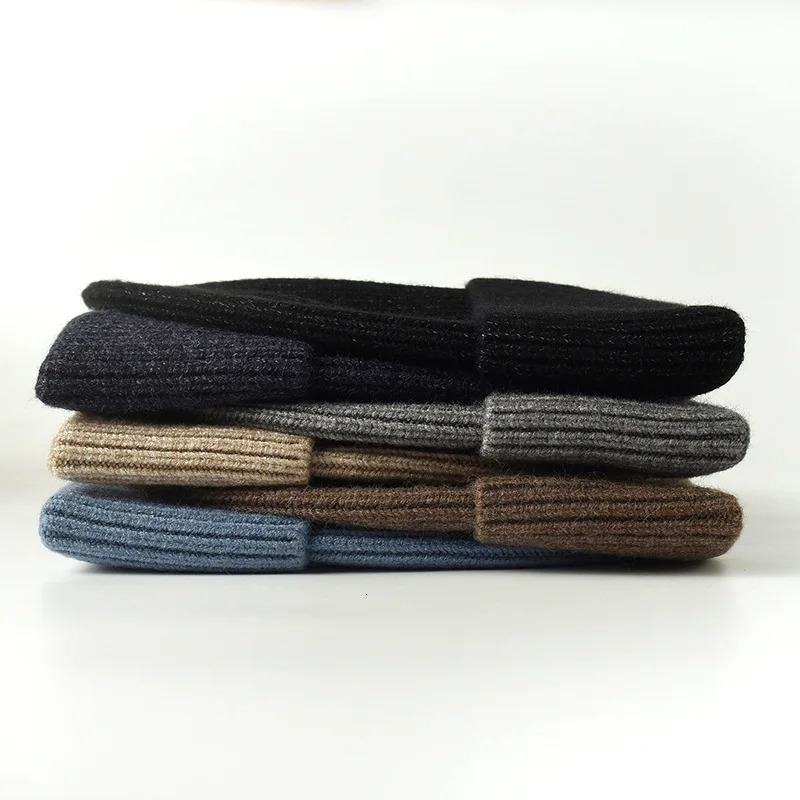 Warm Winter Hat Skull Caps For Men Women Soft Thermal Knit Beanie Thick Cuffed Beanies Male Outdoor Windproof Snow Ski Cap 241125