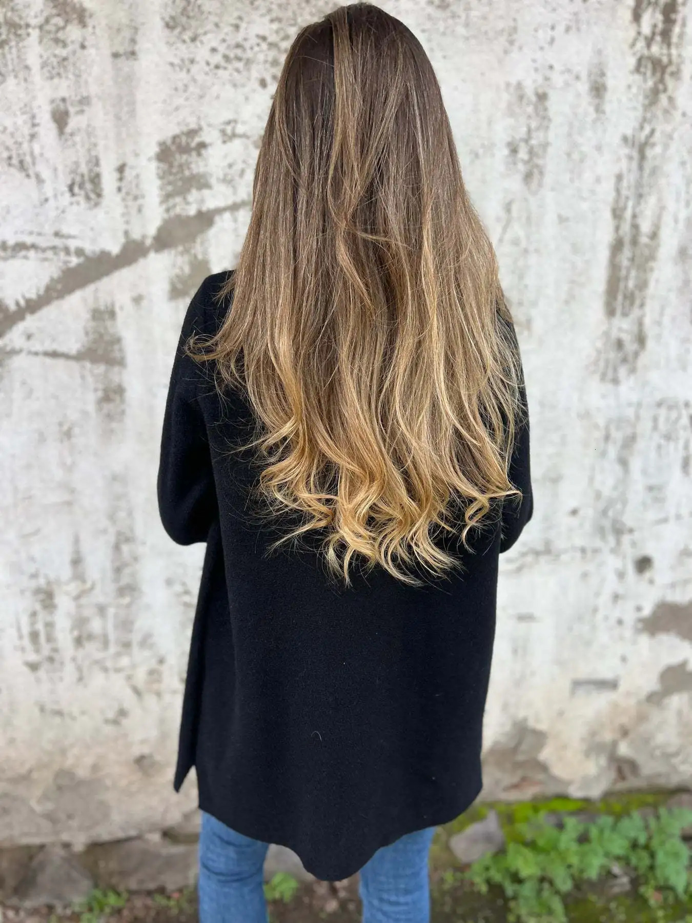 Autumn and winter 2024 womens wool jacket casual loose lapel false pocket cardigan 241121