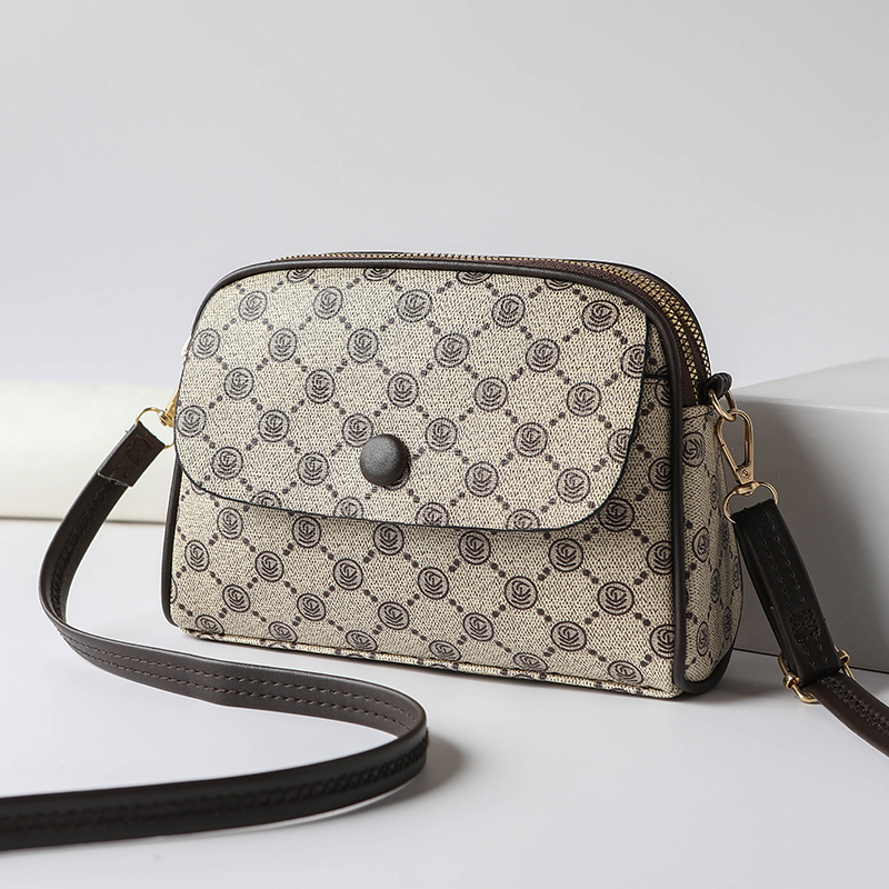 Vintage Pattern Shoulder Bag for Women PU Leather Textured Bag Purse 2023 New Classic Fashion Versatile Crossbody Bag