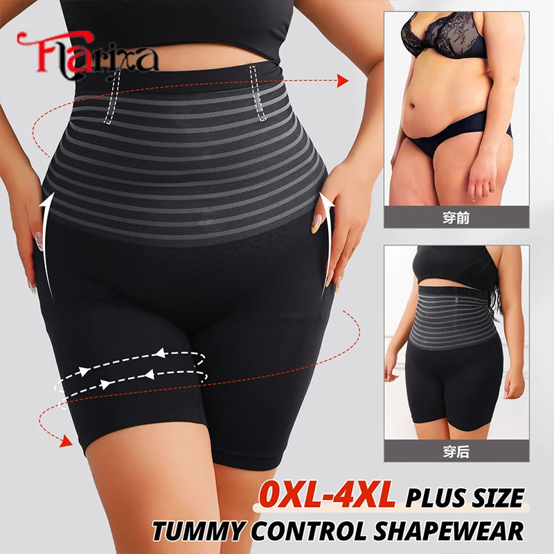 Flarixa Plus Size Tummy Control Shapewear for Women High Waist Body Shaper Shorts Seamless Compression Underwear With Butt Lift 241121