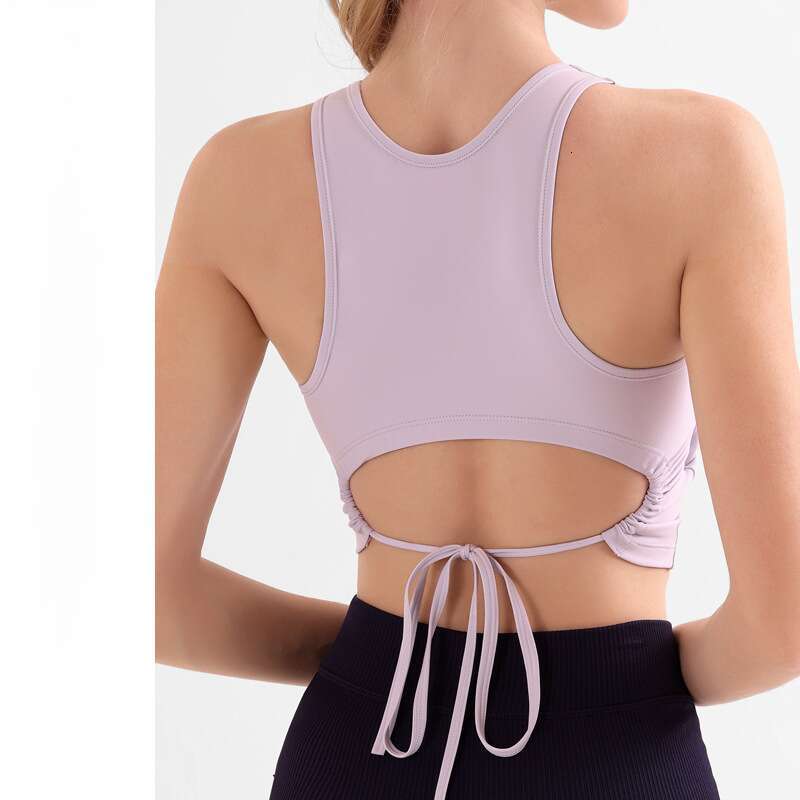 New spring and summer elastic sports women with chest cushion clothes, sleeveless yoga vest for running