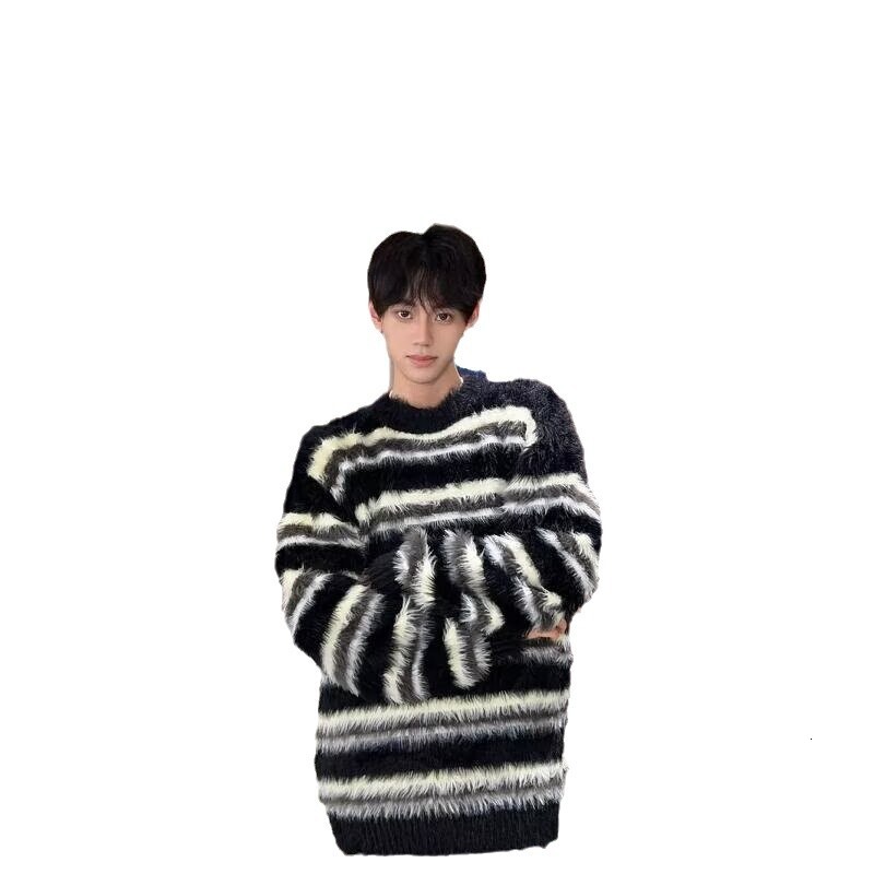 New round neck knitted sweater fashion brand cool autumn and winter basic shirt new men's temperament slim fit top designer trendy hoodie