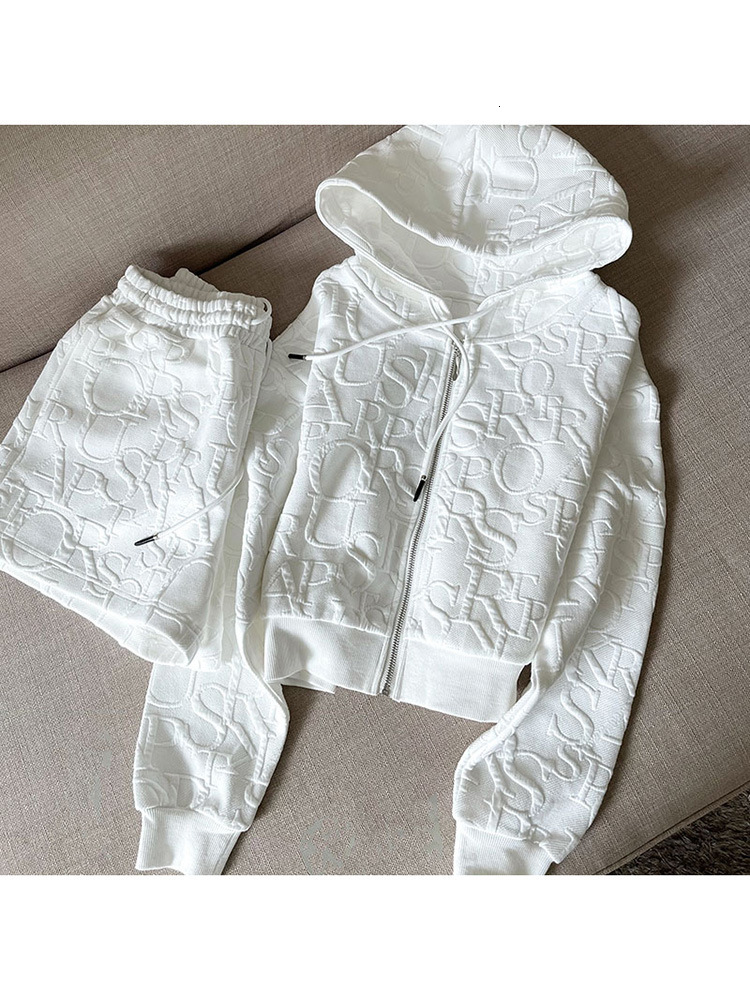 New Hoodie And Shorts For Women's High End Light Luxury Charm Goddess Style Casual Fashion Two Piece Set